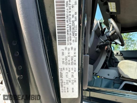 ✅ 2010 Jeep Wrangler Sahara • VIN: 1J4AA5D18AL222491 • Lot: 60045815. Listed on Copart with 173,280 mi. Free auction sales archive from the USA and detailed vehicle history report at DreamBid. Image 10.