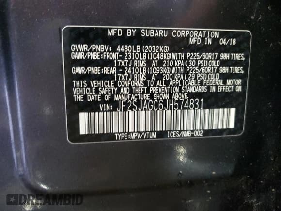 ✅ 2018 Subaru Forester Premium • VIN: JF2SJAGC6JH574831 • Lot: 91426815. Wystawiony na Copart z przebiegiem 136 789 mil. Bezpłatny archiwum sprzedaży aukcyjnych z USA i szczegółowy raport historii pojazdu na DreamBid. Zdjęcie 14.