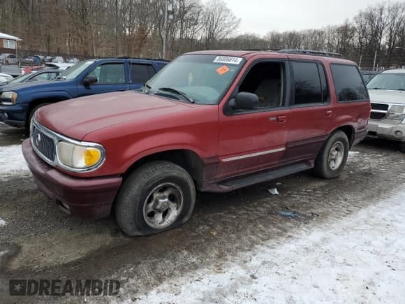 ✅ 1999 Mercury Mountaineer • VIN: 4M2ZU52E8XUJ22216 • Lot: 86806614. Listed on Copart with 160,983 mi. Free auction sales archive from the USA and detailed vehicle history report at DreamBid. Image 1.