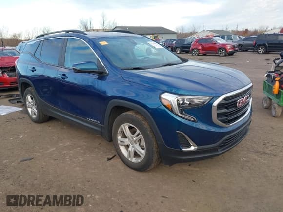 ✅ 2021 GMC Terrain SLE • VIN: 3GKALMEV7ML386596 • Лот: 43705667. Опубликован ранее на IAAI с пробегом 58 058 миль. Бесплатный доступ к архиву аукционных продаж из США и подробный отчёт об истории автомобиля на DreamBid. Изображение 1.