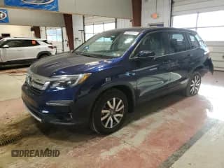 ✅ 2021 Honda Pilot EX-L • VIN: 5FNYF6H55MB011409 • Лот: 92853315. Опубликован ранее на Copart с пробегом 8 763 миль. Бесплатный доступ к архиву аукционных продаж из США и подробный отчёт об истории автомобиля на DreamBid. Изображение 1.