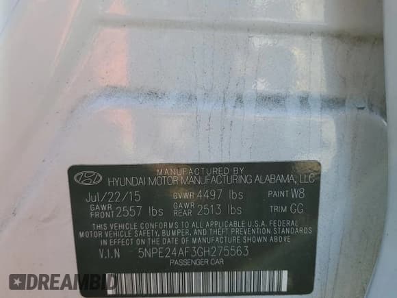 ✅ 2016 Hyundai Sonata SE • VIN: 5NPE24AF3GH275563 • Лот: 91662305. Опубликован ранее на Copart с пробегом 149 855 миль. Бесплатный доступ к архиву аукционных продаж из США и подробный отчёт об истории автомобиля на DreamBid. Изображение 13.