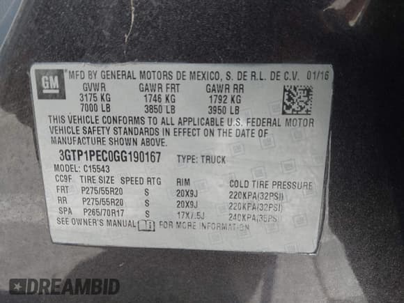 ✅ 2016 GMC Sierra 1500 Denali • VIN: 3GTP1PEC0GG190167 • Lot: 41260976. Listed on IAAI with 143,430 mi. Free auction sales archive from the USA and detailed vehicle history report at DreamBid. Image 9.