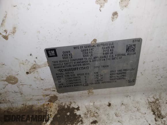 ✅ 2015 Chevrolet Silverado 2500HD Work Truck • VIN: 1GC1KUEG8FF173413 • Lot: 41822540. Listed on IAAI with 198,888 mi. Free auction sales archive from the USA and detailed vehicle history report at DreamBid. Image 9.