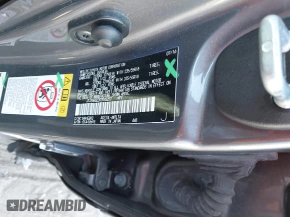 ✅ 2016 Lexus NX 200t • VIN: JTJYARBZ2G2045257 • Lot: 40195622. Listed on IAAI with 90,664 mi. Free auction sales archive from the USA and detailed vehicle history report at DreamBid. Image 9.