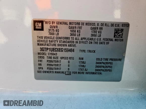 ✅ 2014 GMC Sierra 1500 SLE • VIN: 3GTP1UEC6EG159484 • Лот: 80622055. Опубликован ранее на Copart с пробегом 186 006 миль. Бесплатный доступ к архиву аукционных продаж из США и подробный отчёт об истории автомобиля на DreamBid. Изображение 12.