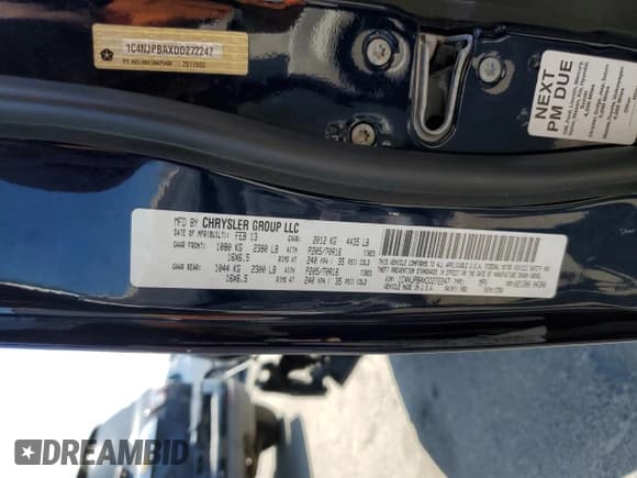 ✅ 2013 Jeep Patriot Sport • VIN: 1C4NJPBAXDD272247 • Lot: 60102925. Listed on Copart with 156,579 mi. Free auction sales archive from the USA and detailed vehicle history report at DreamBid. Image 14.