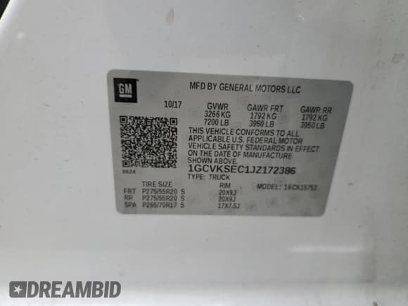 ✅ 2018 Chevrolet Silverado 1500 LTZ • VIN: 1GCVKSEC1JZ172386 • Lot: 53232485. Wystawiony na Copart z przebiegiem 87 251 mil. Bezpłatny archiwum sprzedaży aukcyjnych z USA i szczegółowy raport historii pojazdu na DreamBid. Zdjęcie 13.