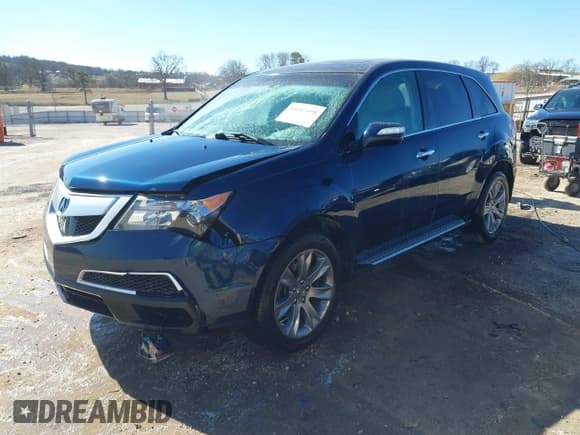 ✅ 2012 Acura MDX Advance • VIN: 2HNYD2H89CH549588 • Lot: 41687498. Listed on IAAI with 124,241 mi. Free auction sales archive from the USA and detailed vehicle history report at DreamBid. Image 2.