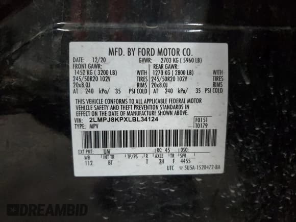 ✅ 2020 Lincoln Nautilus Reserve • VIN: 2LMPJ8KPXLBL34124 • Lot: 85875815. Wystawiony na Copart z przebiegiem 45 101 mil. Bezpłatny archiwum sprzedaży aukcyjnych z USA i szczegółowy raport historii pojazdu na DreamBid. Zdjęcie 13.