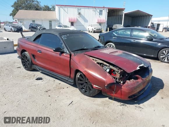 ✅ 1997 Ford Mustang GT • VIN: 1FALP45X0VF183660 • Lot: 43758697. Listed on IAAI with 112,622 mi. Free auction sales archive from the USA and detailed vehicle history report at DreamBid. Image 1.