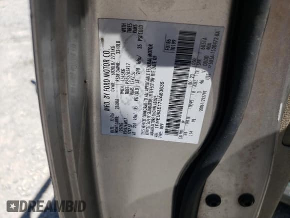 ✅ 2007 Ford Explorer XLT • VIN: 1FMEU63E17UA83635 • Lot: 52113555. Listed on Copart with Not provided. Free auction sales archive from the USA and detailed vehicle history report at DreamBid. Image 13.