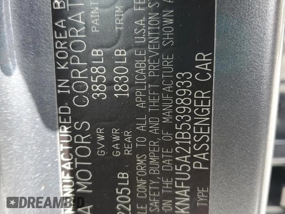 ✅ 2011 Kia Forte EX • VIN: KNAFU5A21B5398933 • Лот: 64384915. Опубликован ранее на Copart с пробегом 154 186 миль. Бесплатный доступ к архиву аукционных продаж из США и подробный отчёт об истории автомобиля на DreamBid. Изображение 12.