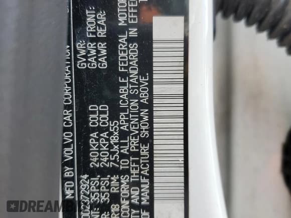 ✅ 2013 Volvo XC60 3.2L • VIN: YV4952DL0D2372924 • Lot: 57486095. Listed on Copart with 154,323 mi. Free auction sales archive from the USA and detailed vehicle history report at DreamBid. Image 13.