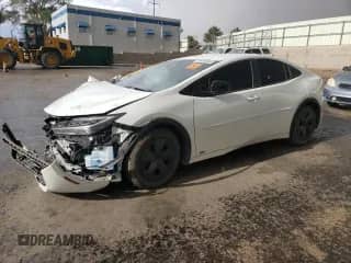 2023 Toyota Prius LE with VIN JTDADABU3P3001134, listed as a Copart auction lot 59975585 with 57,730 mi miles and Salvage title. Bid and sale history available at DreamBid. Image 1.