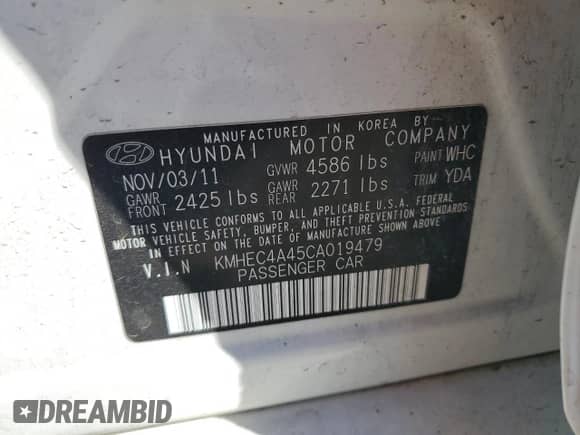2012 Hyundai Sonata Hybrid с VIN KMHEC4A45CA019479, выставлен на аукционе Copart как лот 82331735 с пробегом 154 028 миль миль и Списание • Salvage title. История ставок и продаж доступна на DreamBid. Изображение 12.