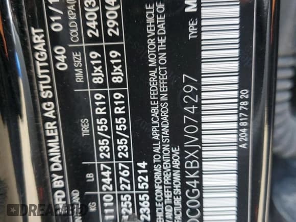 ✅ 2018 Mercedes-Benz GLC 300 • VIN: WDC0G4KBXJV074297 • Lot: 85949405. Wystawiony na Copart z przebiegiem 144 599 mil. Bezpłatny archiwum sprzedaży aukcyjnych z USA i szczegółowy raport historii pojazdu na DreamBid. Zdjęcie 13.