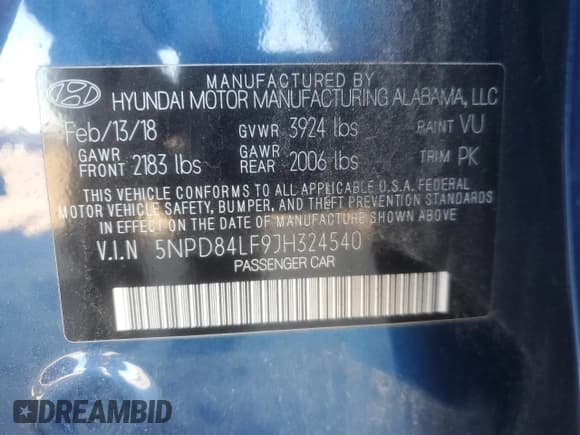 ✅ 2018 Hyundai Elantra SEL • VIN: 5NPD84LF9JH324540 • Лот: 82717145. Опубликован ранее на Copart с пробегом 68 964 миль. Бесплатный доступ к архиву аукционных продаж из США и подробный отчёт об истории автомобиля на DreamBid. Изображение 12.