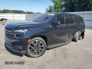 2022 Chevrolet Tahoe RST с VIN 1GNSCRKD1NR294880, выставлен на аукционе Copart как лот 71300455 с пробегом 56 574 миль миль и Списание • Salvage title. История ставок и продаж доступна на DreamBid. Изображение 1.