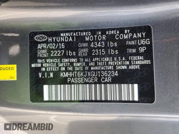 ✅ 2016 Hyundai Genesis Coupe 3.8L Base • VIN: KMHHT6KJXGU136234 • Лот: 90856245. Опубликован ранее на Copart с пробегом 124 491 миль. Бесплатный доступ к архиву аукционных продаж из США и подробный отчёт об истории автомобиля на DreamBid. Изображение 12.