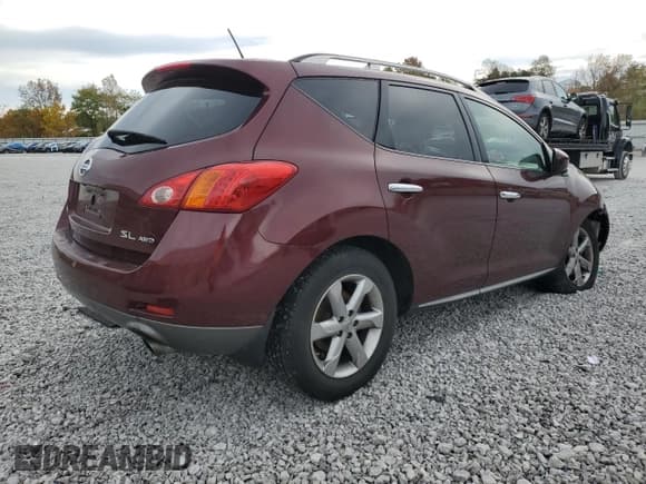 ✅ 2009 Nissan Murano SL • VIN: JN8AZ18W39W204332 • Lot: 82762625. Listed on Copart with 211,294 mi. Free auction sales archive from the USA and detailed vehicle history report at DreamBid. Image 3.