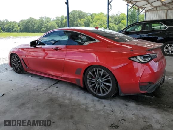 ✅ 2017 Infiniti Q60 Red Sport 400 • VIN: JN1FV7EK2HM610519 • Lot: 63462235. Listed on Copart with 100,560 mi. Free auction sales archive from the USA and detailed vehicle history report at DreamBid. Image 2.