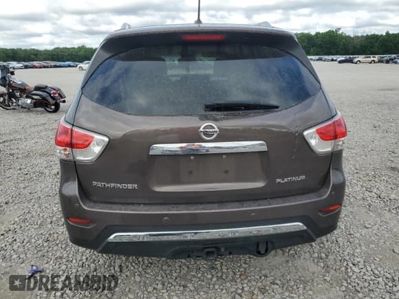 ✅ 2016 Nissan Pathfinder Platinum • VIN: 5N1AR2MN7GC620411 • Lot: 58701515. Listed on Copart with 157,726 mi. Free auction sales archive from the USA and detailed vehicle history report at DreamBid. Image 6.