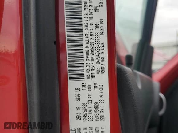 ✅ 2011 Dodge Nitro Heat • VIN: 1D4PU4GX0BW607368 • Lot: 86120515. Listed on Copart with 210,931 mi. Free auction sales archive from the USA and detailed vehicle history report at DreamBid. Image 12.