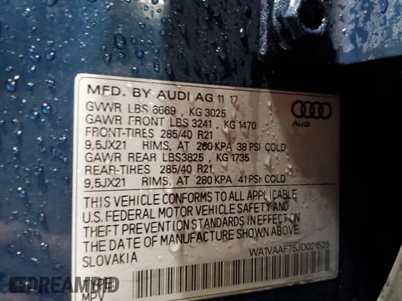 ✅ 2018 Audi Q7 Prestige • VIN: WA1VAAF75JD021525 • Lot: 89670055. Wystawiony na Copart z przebiegiem 99 098 mil. Bezpłatny archiwum sprzedaży aukcyjnych z USA i szczegółowy raport historii pojazdu na DreamBid. Zdjęcie 14.