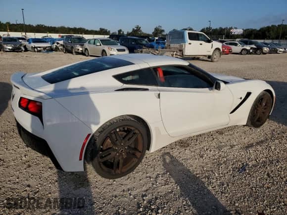 2014 Chevrolet Corvette Z51 1LT with VIN 1G1YH2D70E5128854, listed as a Copart auction lot 76818944 with 26,783 mi miles and Salvage title. Bid and sale history available at DreamBid. Image 3.