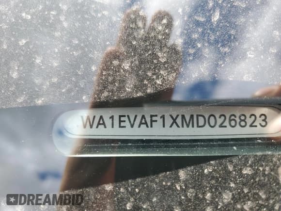 ✅ 2021 Audi Q8 Premium Plus • VIN: WA1EVAF1XMD026823 • Lot: 70829735. Listed on Copart with 57,146 mi. Free auction sales archive from the USA and detailed vehicle history report at DreamBid. Image 13.