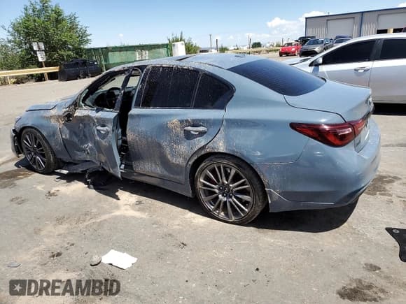 ✅ 2023 Infiniti Q50 Red Sport 400 • VIN: JN1FV7DP9PM570399 • Lot: 62879775. Listed on Copart with 24,054 mi. Free auction sales archive from the USA and detailed vehicle history report at DreamBid. Image 2.