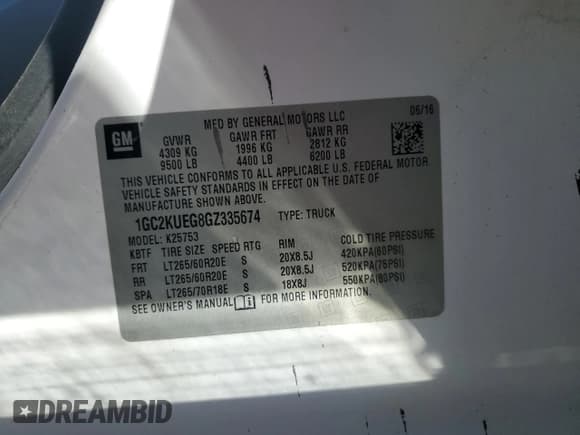 ✅ 2016 Chevrolet Silverado 2500HD Work Truck • VIN: 1GC2KUEG8GZ335674 • Лот: 90071215. Опубликован ранее на Copart с пробегом 277 710 миль. Бесплатный доступ к архиву аукционных продаж из США и подробный отчёт об истории автомобиля на DreamBid. Изображение 13.