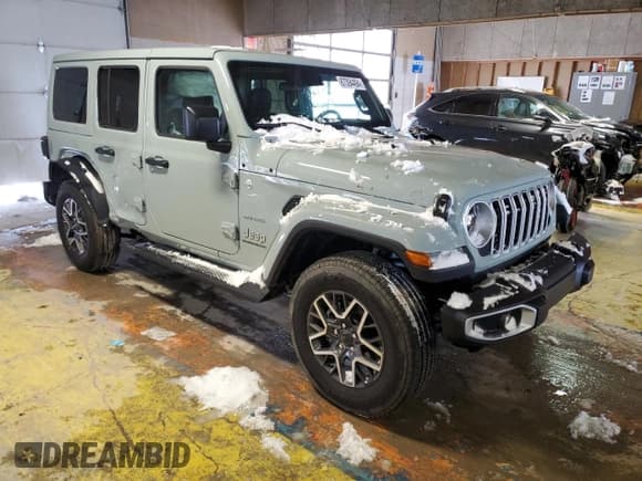 ✅ 2024 Jeep Wrangler Sahara • VIN: 1C4PJXEG3RW329991 • Lot: 87394494. Listed on Copart with 3,684 mi. Free auction sales archive from the USA and detailed vehicle history report at DreamBid. Image 4.