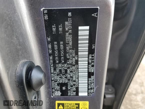 ✅ 2016 Toyota Highlander LE • VIN: 5TDZARFHXGS022133 • Lot: 46075714. Wystawiony na Copart z przebiegiem 209 273 mil. Bezpłatny archiwum sprzedaży aukcyjnych z USA i szczegółowy raport historii pojazdu na DreamBid. Zdjęcie 13.