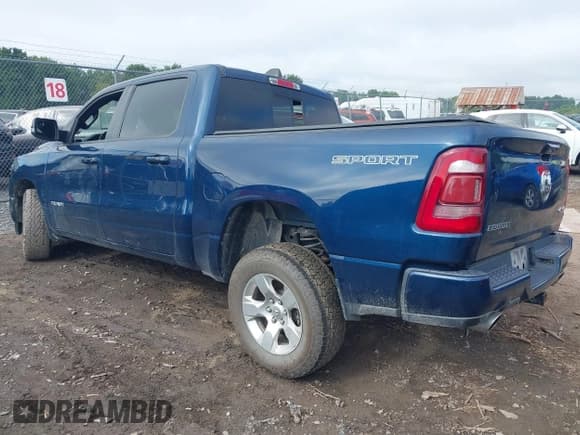 ✅ 2021 Ram 1500 Big Horn • VIN: 1C6SRFFTXMN716908 • Lot: 43039373. Listed on IAAI with 99,489 mi. Free auction sales archive from the USA and detailed vehicle history report at DreamBid. Image 3.