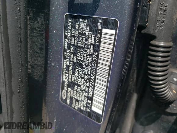 2018 Hyundai Kona SEL with VIN KM8K22AA6JU152974, listed as a Copart auction lot 54451442 with 61,623 mi miles and . Bid and sale history available at DreamBid. Image 10.