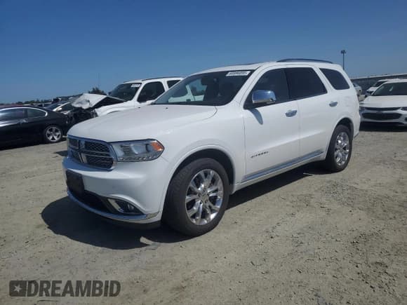 ✅ 2016 Dodge Durango Citadel • VIN: 1C4RDJEG8GC393293 • Lot: 60886895. Listed on Copart with 103,555 mi. Free auction sales archive from the USA and detailed vehicle history report at DreamBid. Image 1.