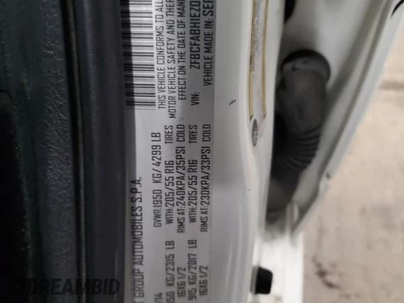 ✅ 2014 FIAT 500L Easy • VIN: ZFBCFABH1EZ025922 • Lot: 54549505. Listed on Copart with 54,331 mi. Free auction sales archive from the USA and detailed vehicle history report at DreamBid. Image 12.