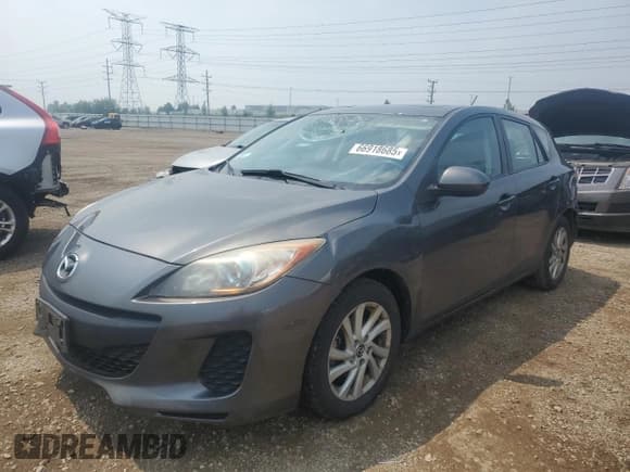 ✅ 2013 Mazda 3 i Grand Touring • VIN: JM1BL1M70D1837585 • Lot: 66918685. Listed on Copart with 119,705 mi. Free auction sales archive from the USA and detailed vehicle history report at DreamBid. Image 1.