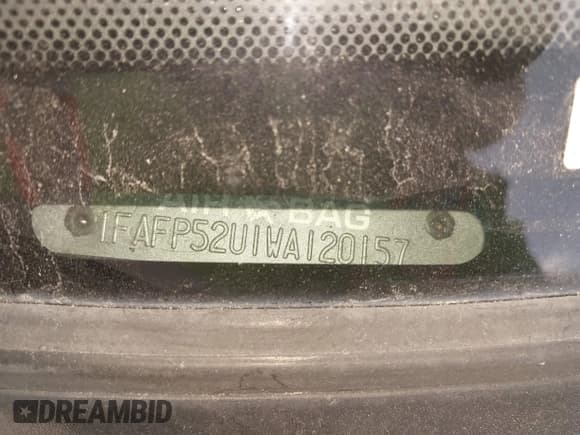 ✅ 1998 Ford Taurus LX • VIN: 1FAFP52U1WA120157 • Lot: 42630733. Listed on IAAI with 90,907 mi. Free auction sales archive from the USA and detailed vehicle history report at DreamBid. Image 9.