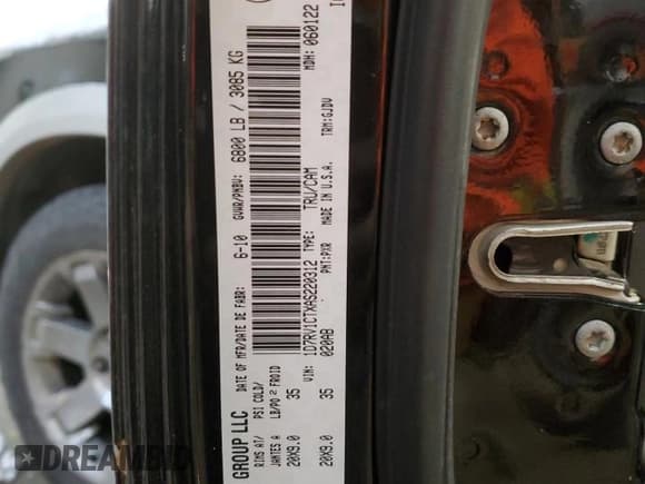 ✅ 2010 Dodge 1500 Sport • VIN: 1D7RV1CTXAS220312 • Lot: 43891315. Wystawiony na Copart z przebiegiem 349 829 mil. Bezpłatny archiwum sprzedaży aukcyjnych z USA i szczegółowy raport historii pojazdu na DreamBid. Zdjęcie 12.