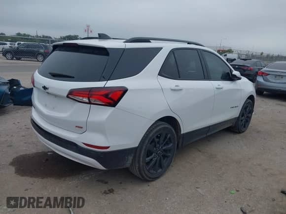 2024 Chevrolet Equinox RS with VIN 3GNAXMEG5RS112223, listed as a IAAI auction lot 43103626 with 26,235 mi miles and . Bid and sale history available at DreamBid. Image 4.
