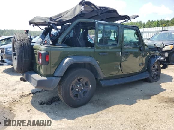 ✅ 2021 Jeep Wrangler Unlimited Sport • VIN: 1C4HJXDG6MW737612 • Lot: 60875264. Listed on Copart with 29,220 mi. Free auction sales archive from the USA and detailed vehicle history report at DreamBid. Image 3.