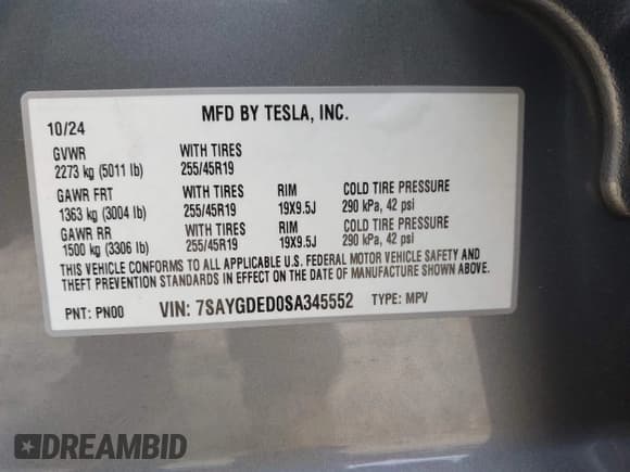 ✅ 2025 Tesla Model Y Long Range • VIN: 7SAYGDED0SA345552 • Лот: 43063341. Опубликован ранее на IAAI с пробегом 21 396 миль. Бесплатный доступ к архиву аукционных продаж из США и подробный отчёт об истории автомобиля на DreamBid. Изображение 9.