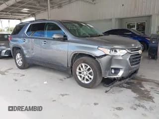 ✅ 2020 Chevrolet Traverse LT • VIN: 1GNEVHKW0LJ215021 • Лот: 43150416. Опубликован ранее на IAAI с пробегом 110 239 миль. Бесплатный доступ к архиву аукционных продаж из США и подробный отчёт об истории автомобиля на DreamBid. Изображение 1.