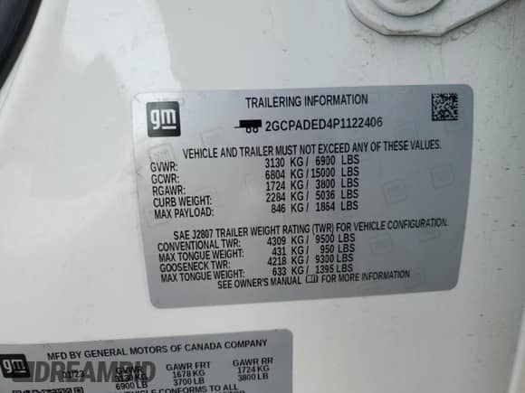 2023 Chevrolet Silverado 1500 RST with VIN 2GCPADED4P1122406, listed as a Copart auction lot 52208835 with 26,990 mi miles and Salvage title. Bid and sale history available at DreamBid. Image 14.