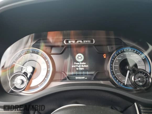 2021 Ram 1500 Limited with VIN 1C6SRFHT8MN672453, listed as a Copart auction lot 66826565 with 45,649 mi miles and Salvage title. Bid and sale history available at DreamBid. Image 9.