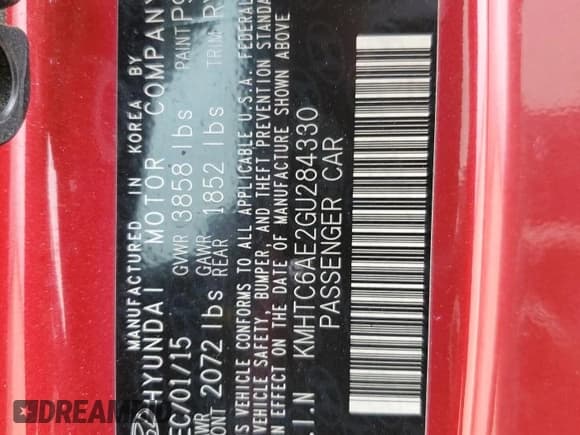 ✅ 2016 Hyundai Veloster Turbo Rally Edition • VIN: KMHTC6AE2GU284330 • Lot: 45762135. Wystawiony na Copart z przebiegiem 86 860 mil. Bezpłatny archiwum sprzedaży aukcyjnych z USA i szczegółowy raport historii pojazdu na DreamBid. Zdjęcie 12.