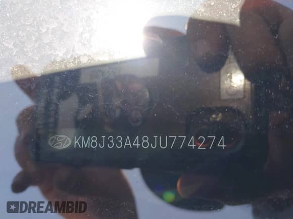 2018 Hyundai Tucson SEL with VIN KM8J33A48JU774274, listed as a IAAI auction lot 42619491 with 92,154 mi miles and . Bid and sale history available at DreamBid. Image 9.